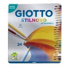 LAPIZ DE COLOR GIOTTO STILNOVO ACUARELABLE LATA X24